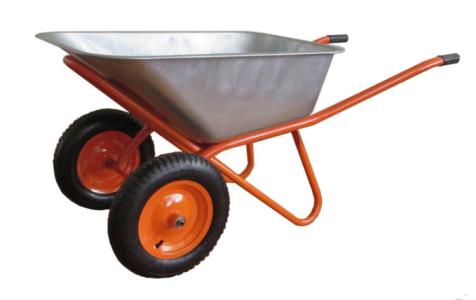 Тачка будівельна 2-х колісна 200 кг Budfix WB6404W (Колеса: 14”x3.50”-8”підшипник,надувне)
