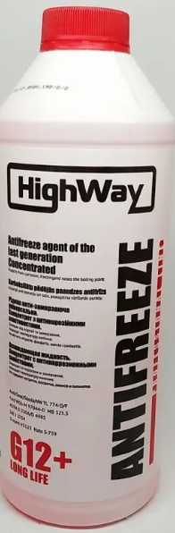 Антифриз конц. Червоний 1,5л G12+HighWay