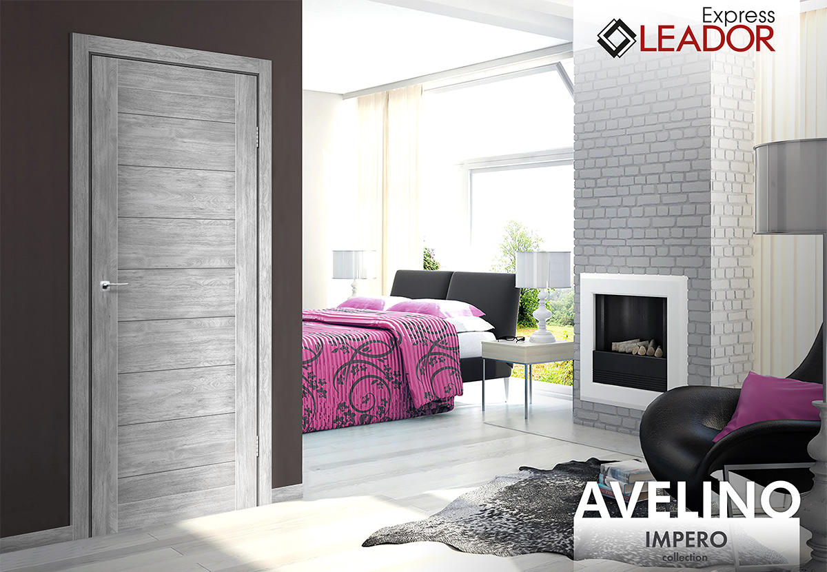 Leador Express Двері Avellino  800*2000 сірий мат глухе(виставка блок)