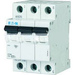Автоматичний вимикач Eaton PL4-C16/3P 16A