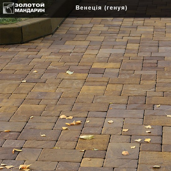 Плитка тротуарна ЗМ ''Венеція'' Генуя 60мм 245*185/185*122,5/122,5*122,5мм ряд-0,93м², уп.-11,16м²
