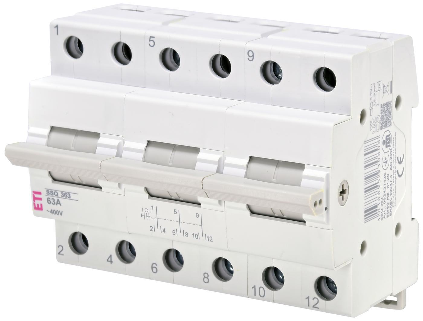 Перемикач навантаження ETI SSQ 363 "1-0-2" 3p 63A — фото 2