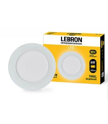 Світильник Lebron LED L-PR-641, 6W, вб-ний, 4100K, з блоком живлення.