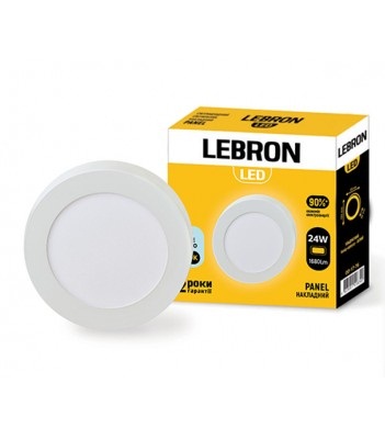 Світильник Lebron LED L-PRS-2465, 24W, нак-ний, 6500K, з блоком живлення.