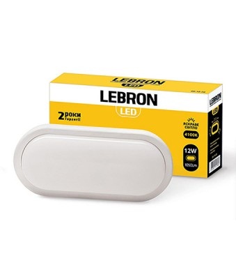 Світильник Lebron LED L-WLO, 12W, овал, 4100K, 1050Lm, ІР54