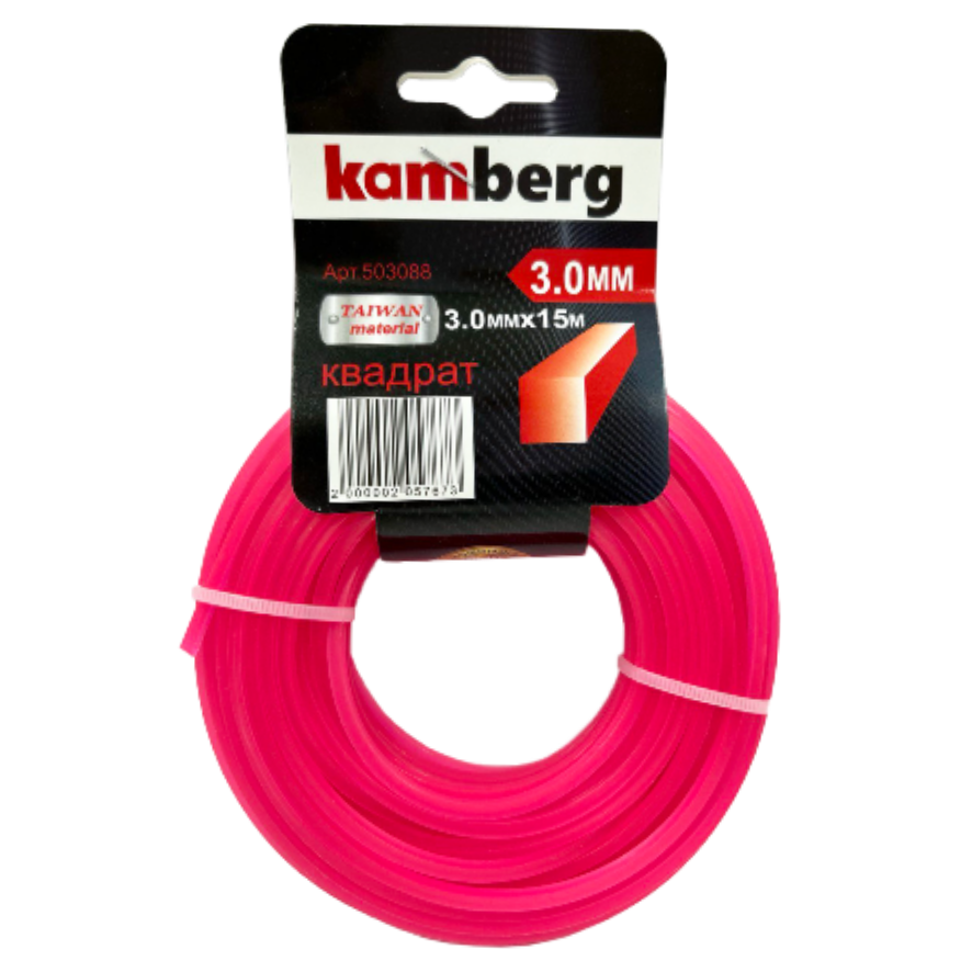 Леска косильна Д=3.0мм спіраль Kamberg 370 м
