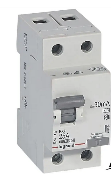 Диференційне реле SigmaПЗВ RX3 25А 30мА (0.03A) 2p тип AC