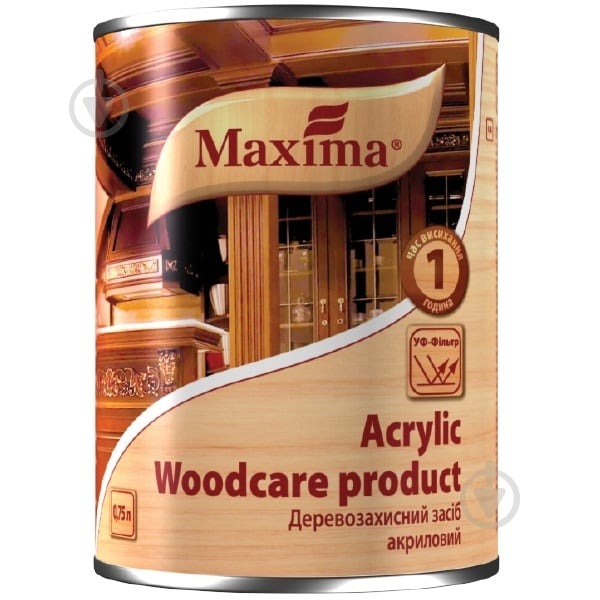 Деревозахист акрил Maxima 0,75 л червоне дерево