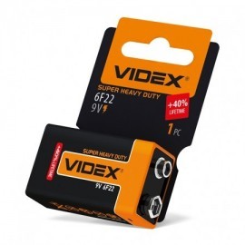 Батарейка (крона) Videx 6F22/9V  6LR61/9V  п. 12 шт
