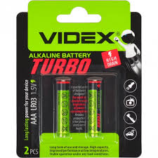 Батарейка Videx LR03/AAA Turbo (мініпальчики) ціна за 1шт(уп40шт)