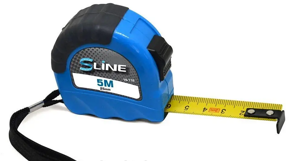 Рулетка з фіксатором  5 м*25  мм "S-line"