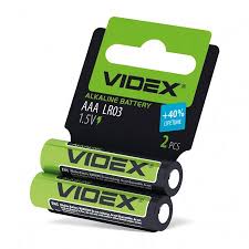 Батарейка Videx LR03/AAA сольова 4 pcs SHRINK /60шт.уп
