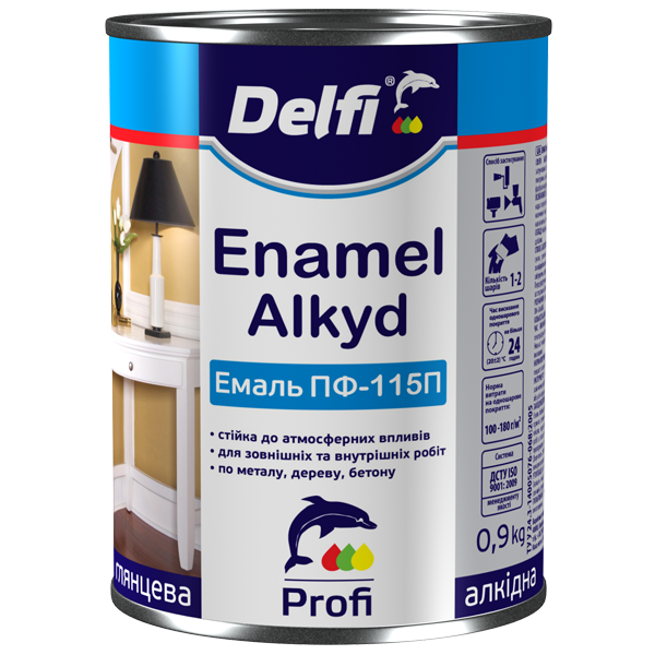 Емаль Delfi 0,9 кг біла