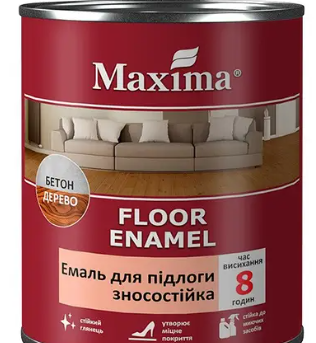 Емаль Maxima для підлоги 0,7 кг жовто-коричнева