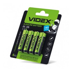 Батарейка Videx LR6/AA лужна 2шт SHRINK CARD (60шт/уп)