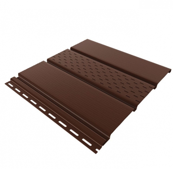 Софіт коричневий перфорація 0,30*3,00м  0,9м²/шт. Rainway