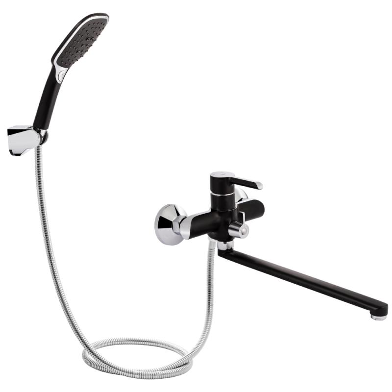 Змішувач для ванни Q-tap Grand 006  Black короткий (к35)