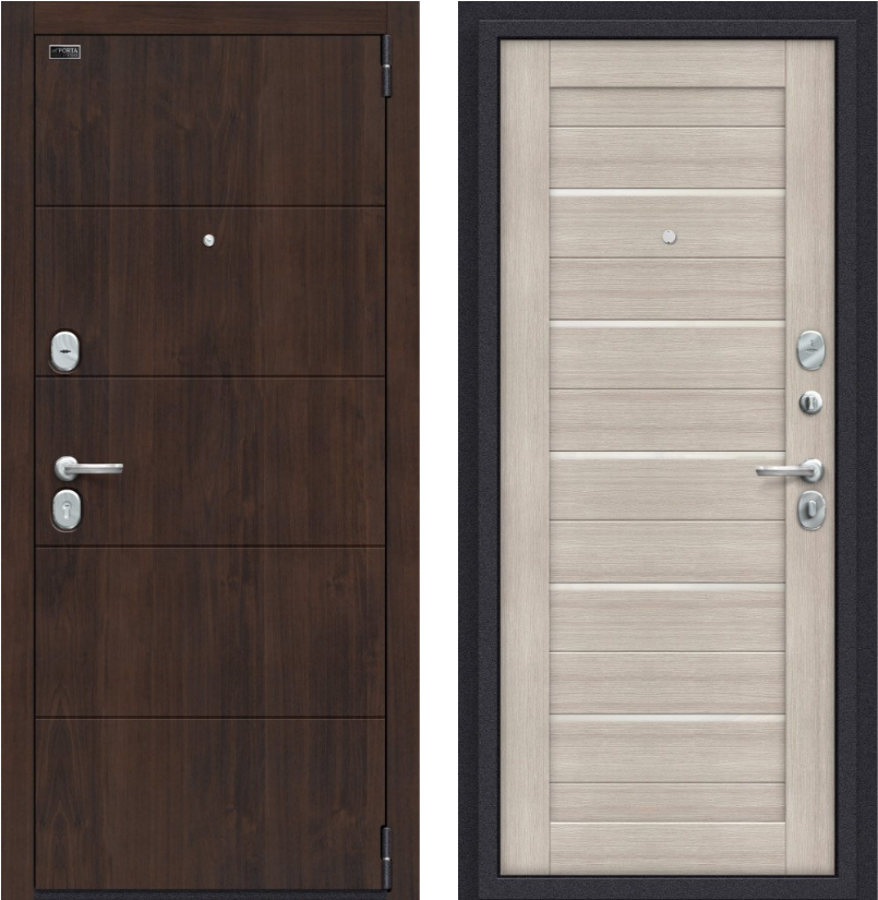 Двері вхідні Porta S-3 Almon 28WP/Cappuccino Veralinga 98*2050 Пр