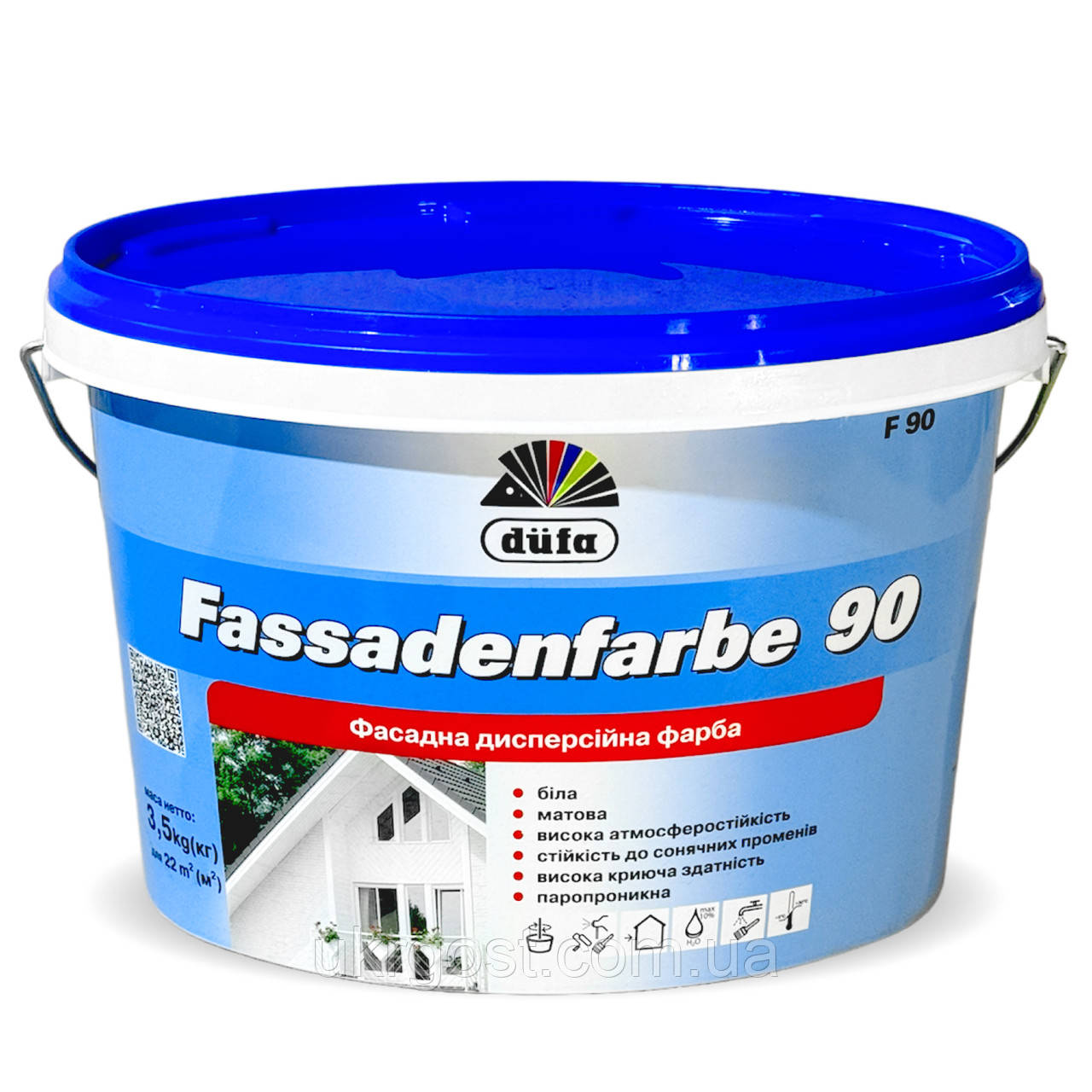 Фарба фасадна Dufa Fassadenfarbe F90, 10 л