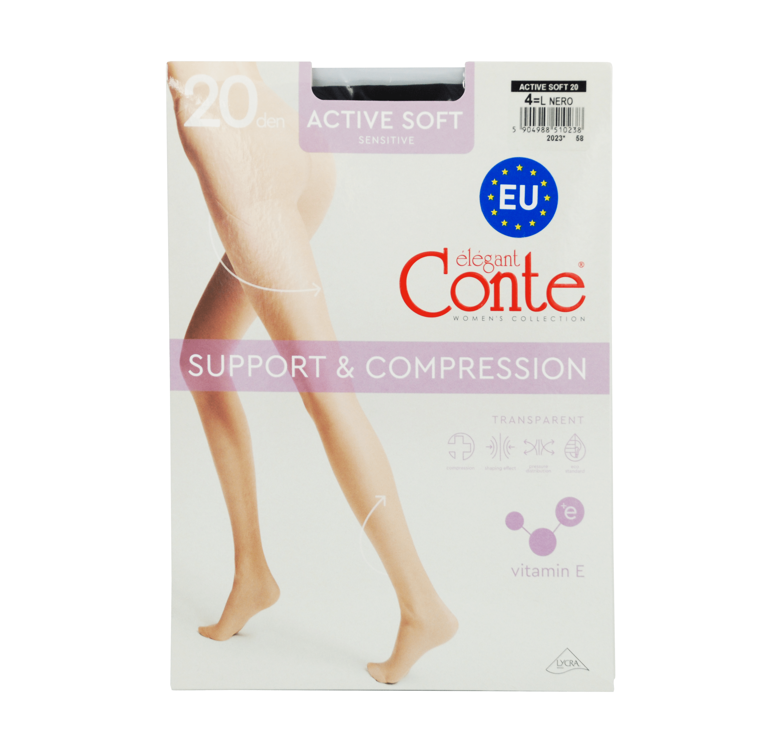 Колготи Конте ACTIV Soft 20 р4 Nero /чорний