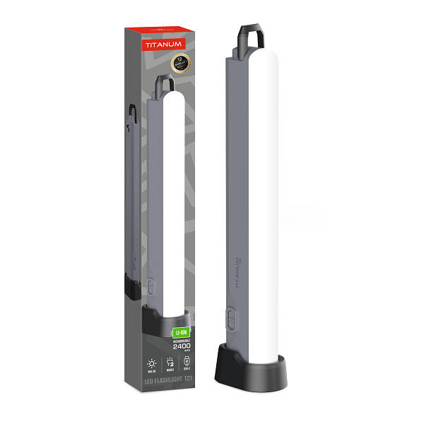 Портативний світлодіодний ліхтар TITANUM TLF-T21 450Lm Gray — фото 2