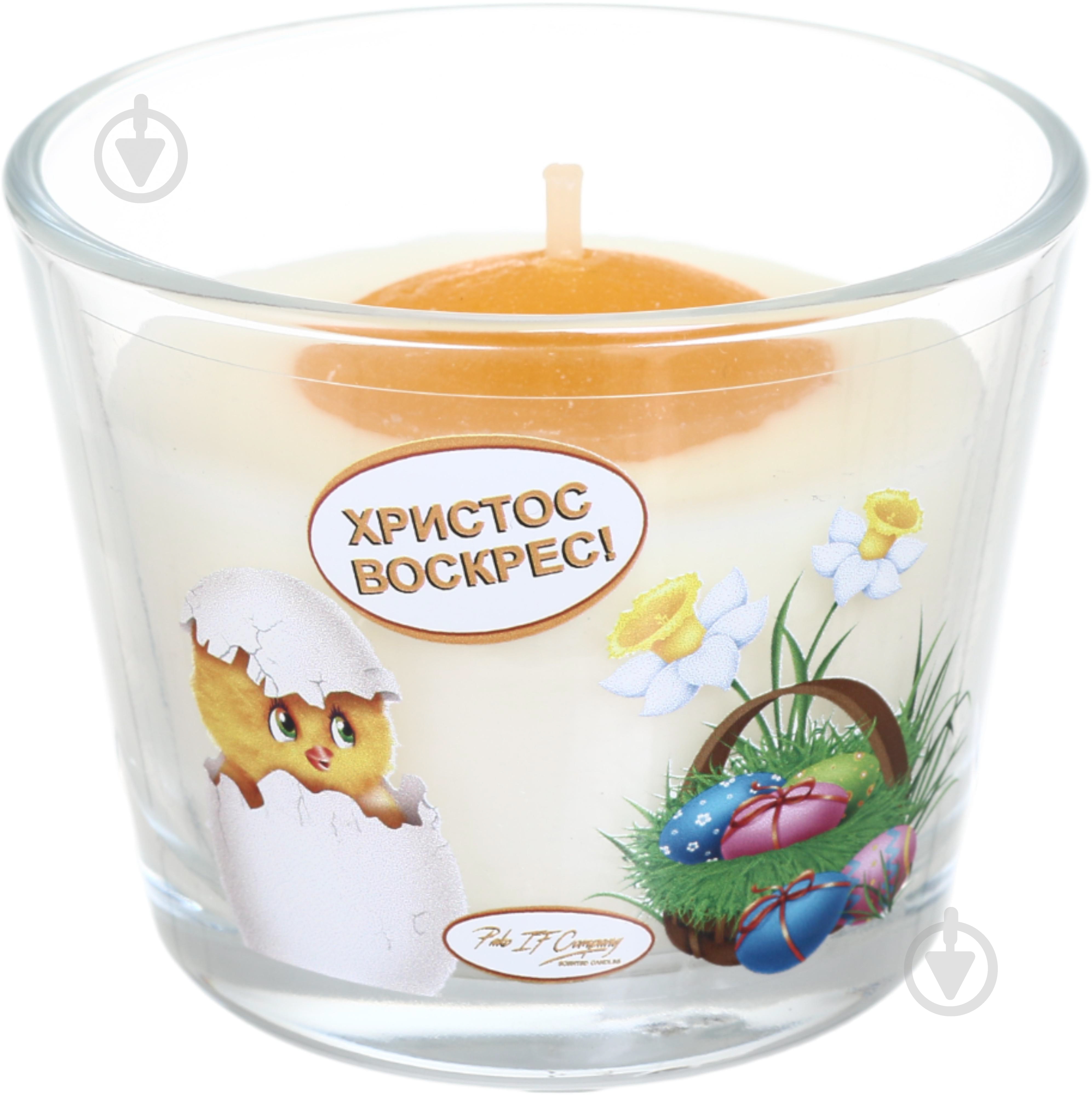 Свічка Пако склянка Аква 180гр