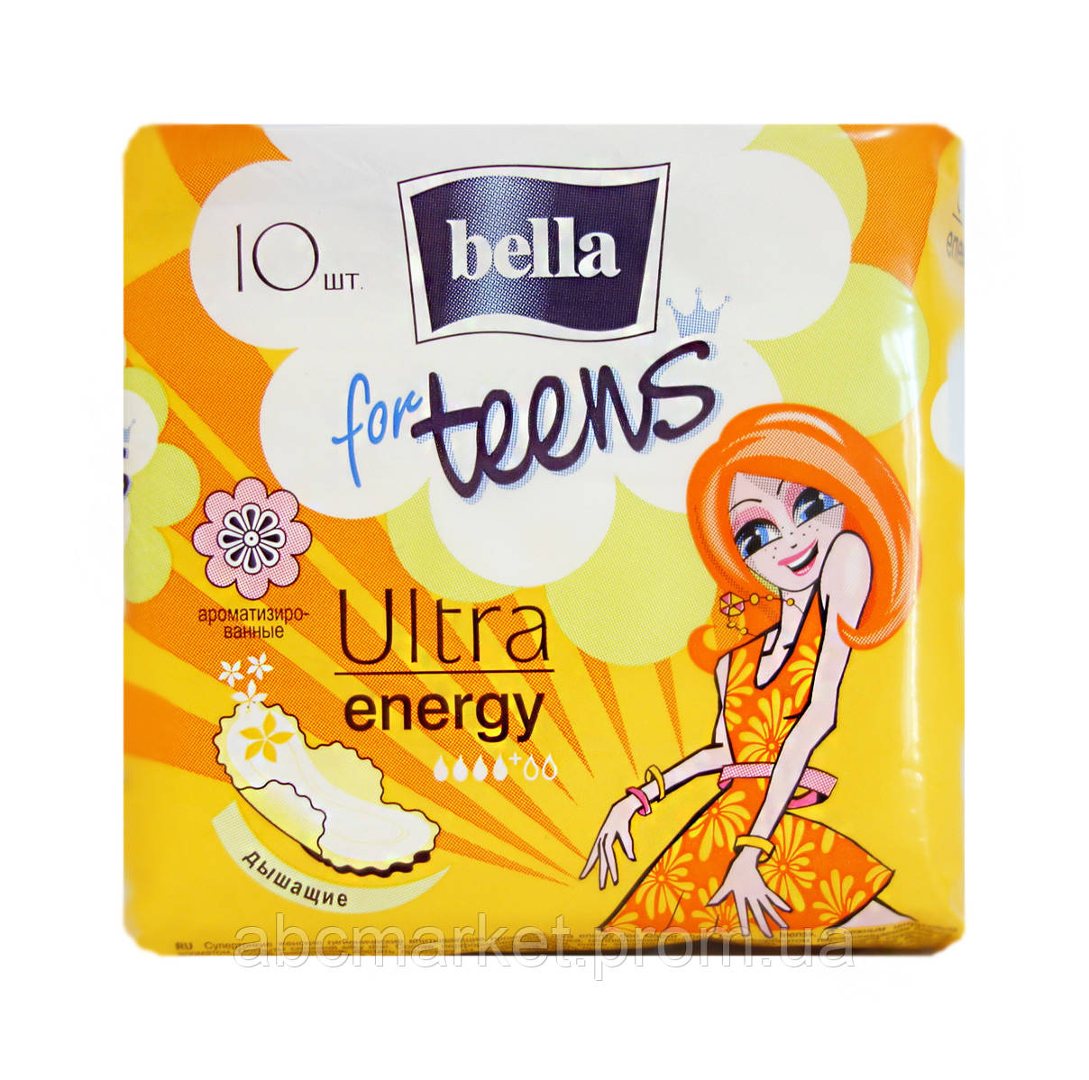 Белла прокладки гіг. For Teens: Ultra Energy 10шт. 4к