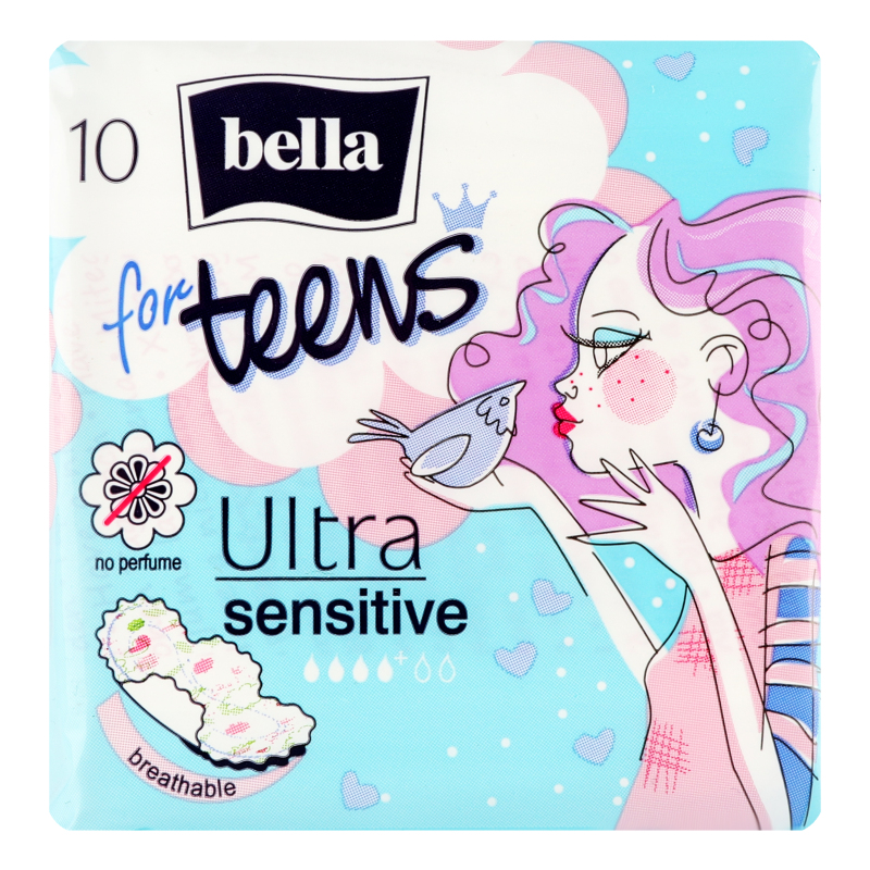 Белла прокладки гіг. For Teens: Ultra Sensetive 10ш. 4к