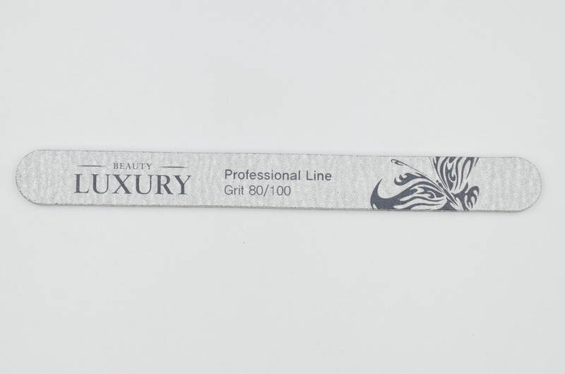 Пилочка Luxury ВМ-02 мінеральна 80/80 сіра бумеранг — фото 2