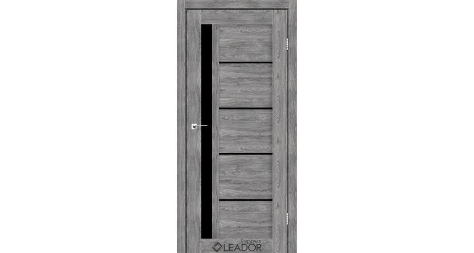 Leador Двері RIM 800*2000 Клен грей , Чорне скло