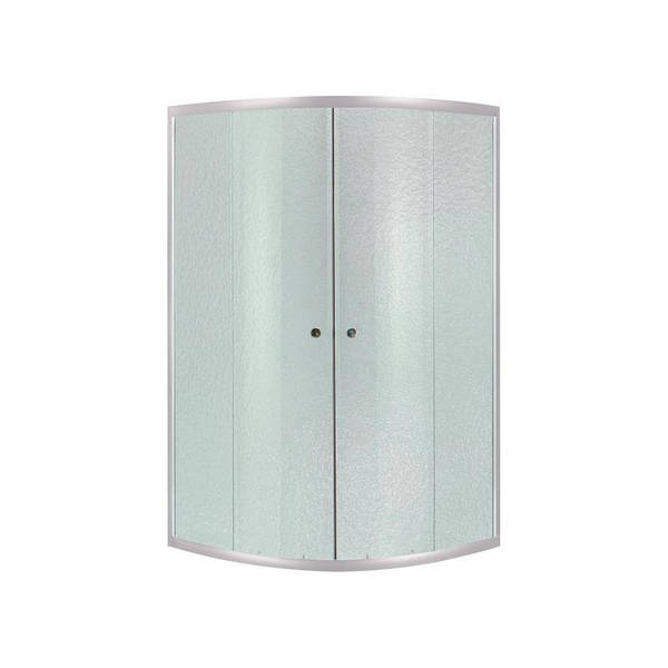 Душова кабіна Latwa Sc90x90.SAT.High.FR полукругла, скло Frost 4 мм + Душовий піддон Kapielka St90x90x26, з панеллю — фото 3