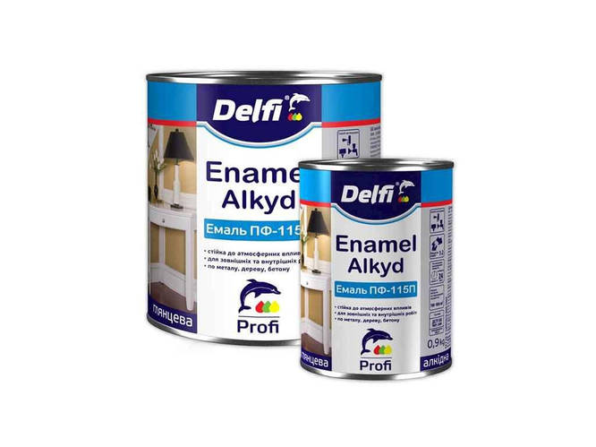 Емаль Delfi 0,9 кг світло-сіра — фото 2