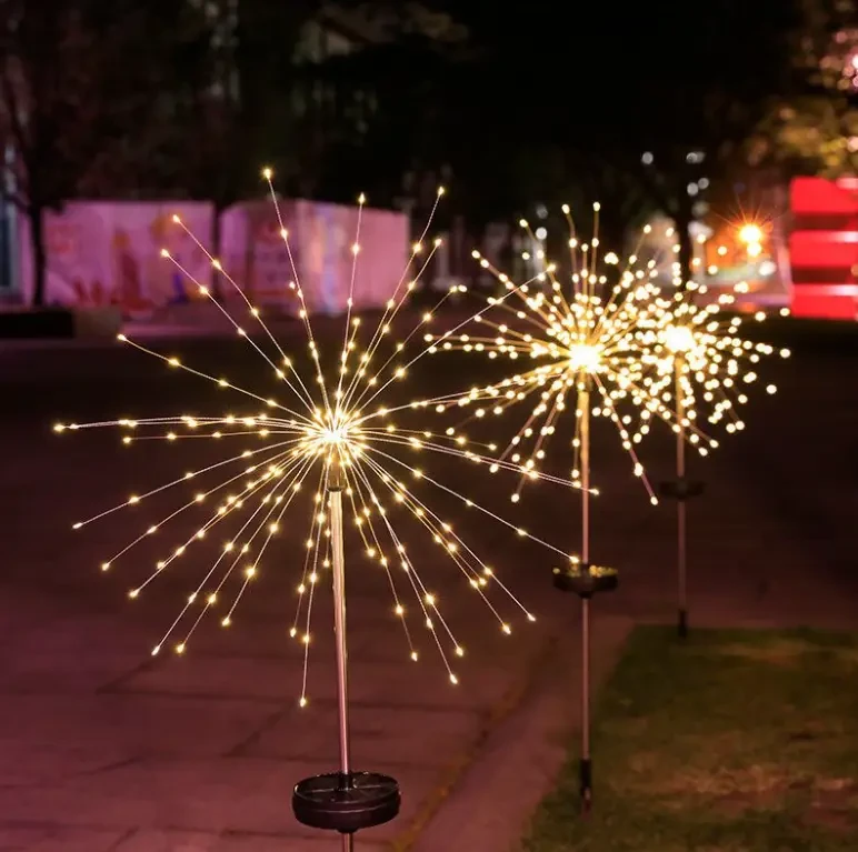Ліхтар садовий "Феєрверк" 90LED на сонячній панелі
