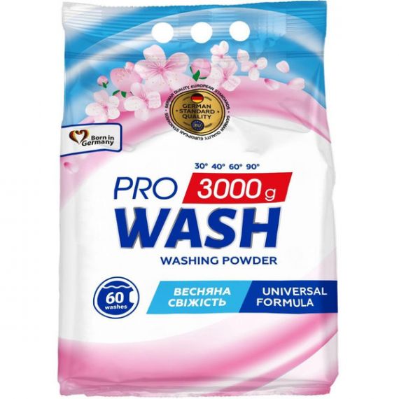 PRO Wash порошок д/прання Універсал 3000 г Весняна свіжість