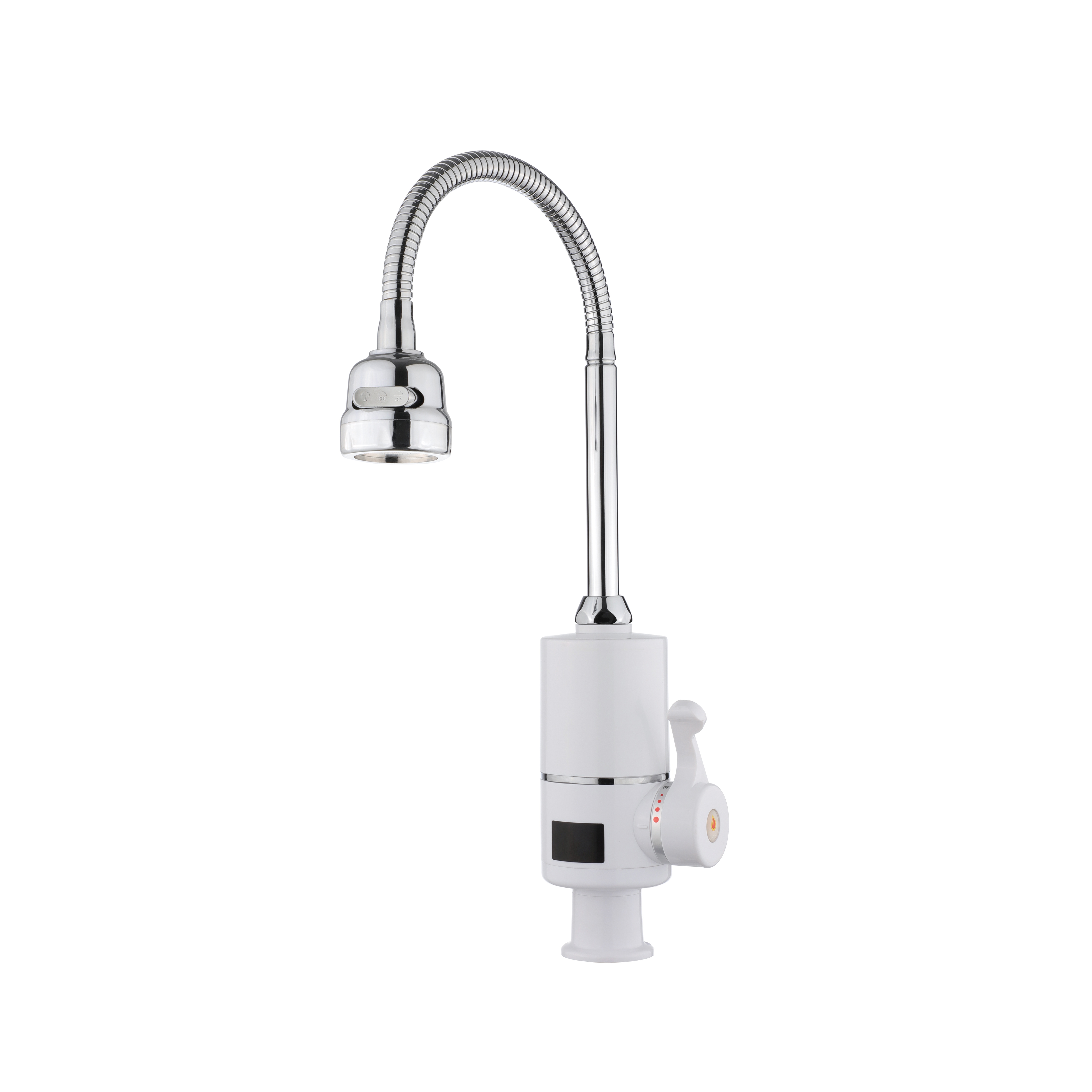 Проточний кран-водонагрівач Warm 062,White/Chrome для кухні на три режими  Lidz — фото 4