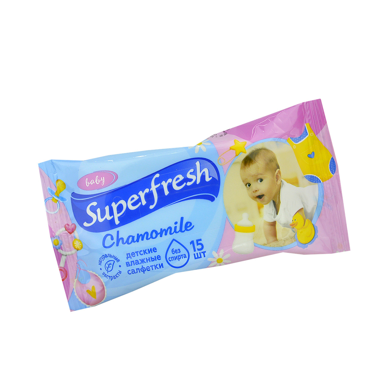 Вологі серветки Super Fresh, 15 шт