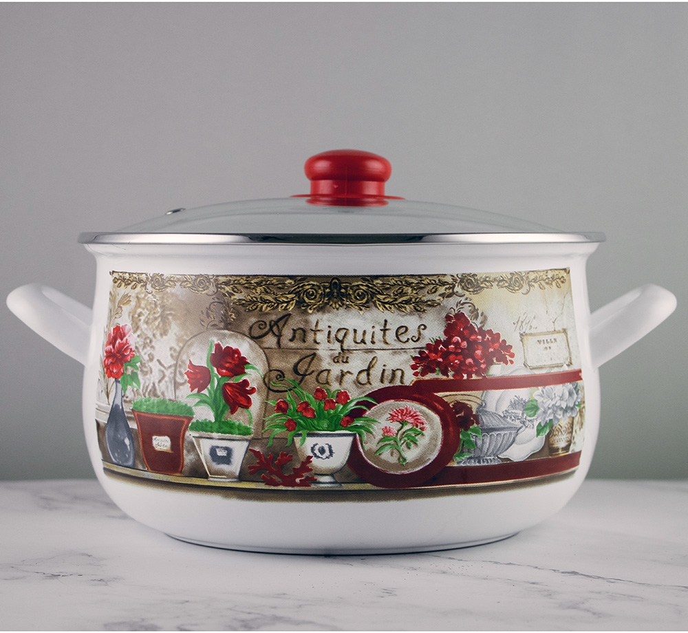 Каструля Gusto 20см/4,0л Квітковий сад — фото 3