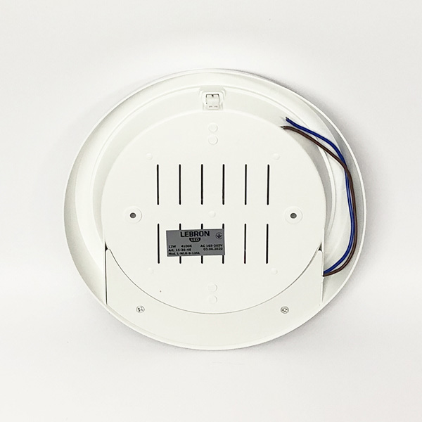 Світильник Lebron LED L-WLR-S, 12W, круглий, 4100K.1050LmСВЧ д.р в темряві — фото 3