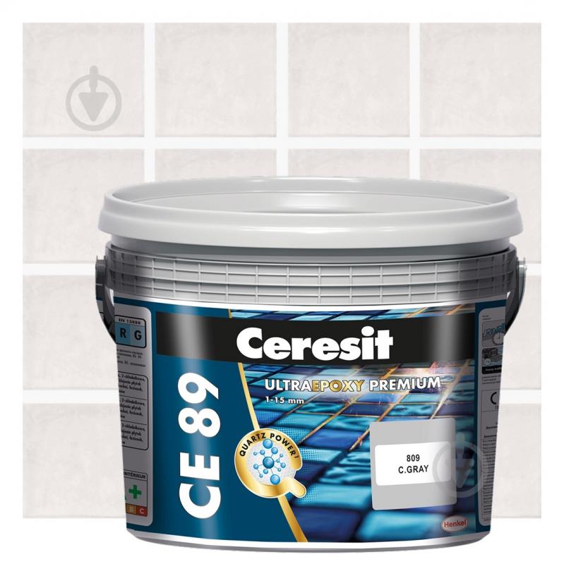 Затирка для плитки Ceresit CE 89 ULTRAEPOXY PREMIUM 2,5 кг №859 Димчастий Топаз
