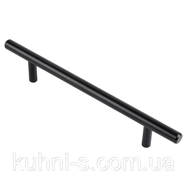 Ручки релінгові RE 1010/128 (DR 10/128 G1) моноліт Ø 10 чорний — фото 3