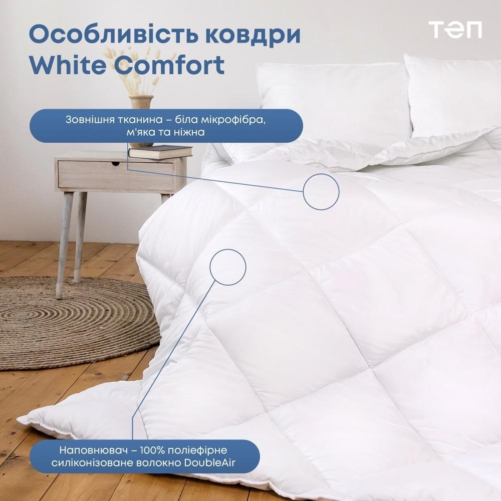 Ковдра WHITE COMFORT 200*220 /microfib — фото 4