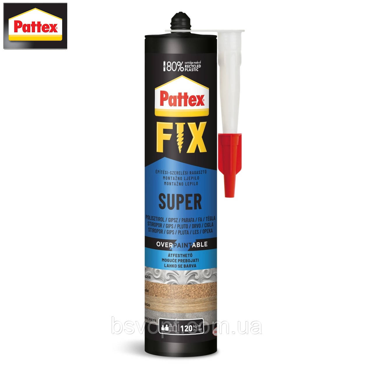 Рідкі цвяхи PATTEX Fix Super клей монтажний 400г тубус