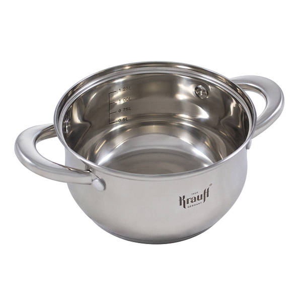 Каструля нерж скл криш "Krauff" 1,7л Steil 16см 26-238-073 — фото 3