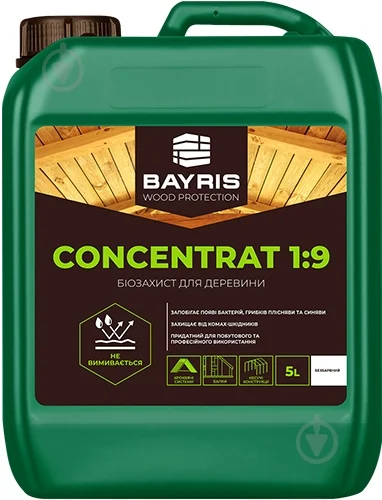 Концентрат для Кострукційної деревини Bayris 1:9 зелений 5 л