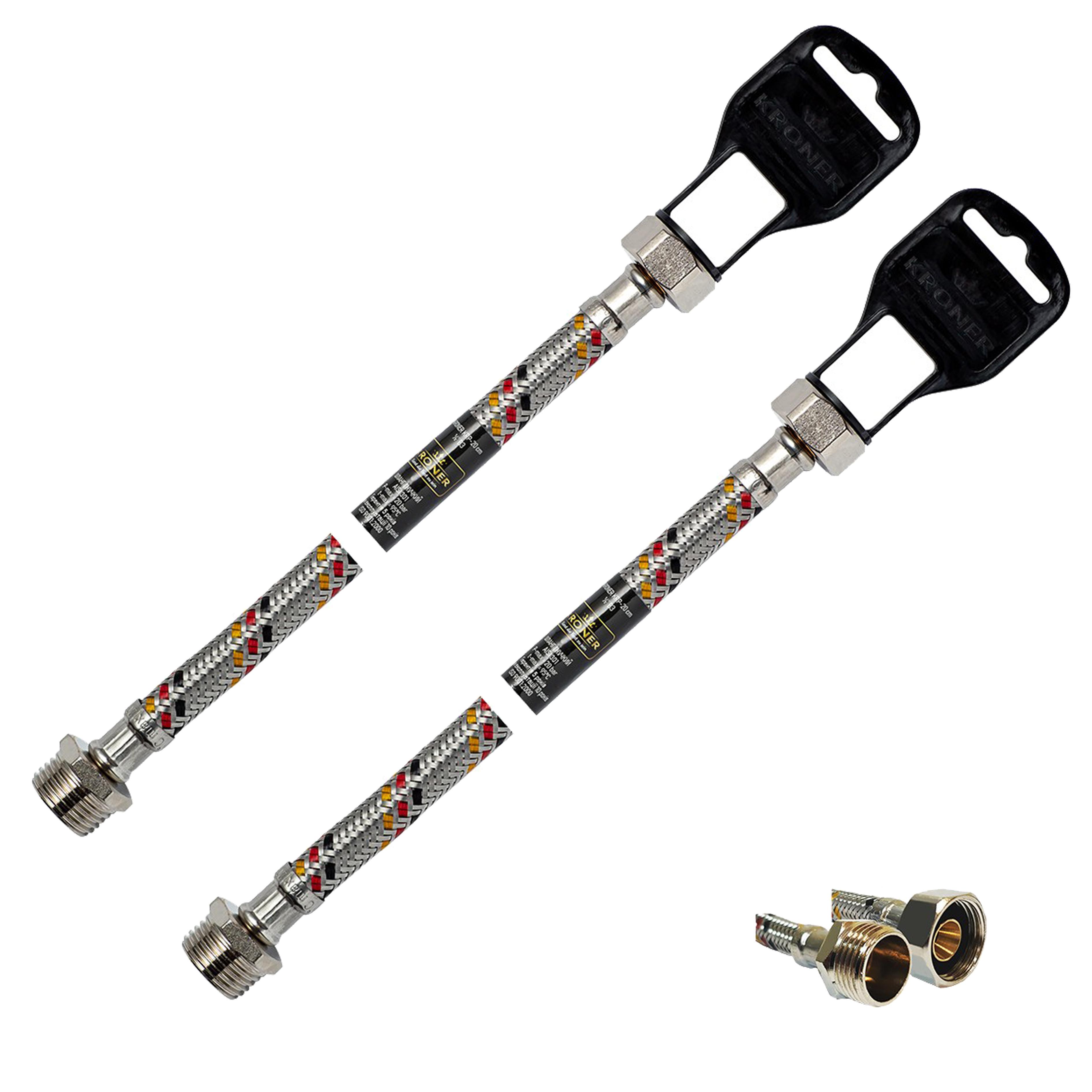 Шланг гнучкий KRONER нерж. 1/2"х1/2 BB KRP-50 см