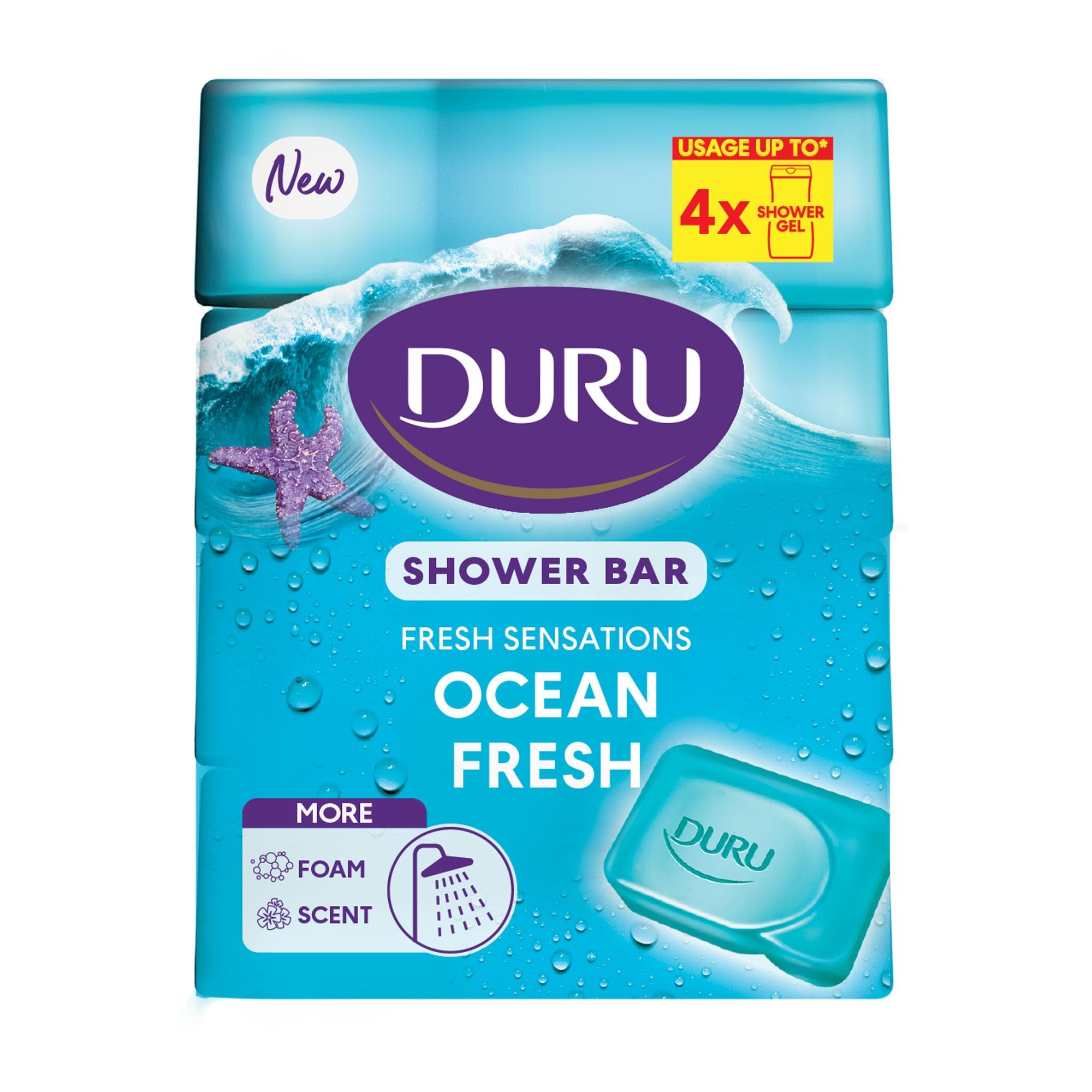 Дуру fresh Sensations мило 4*100 г Океанський бриз