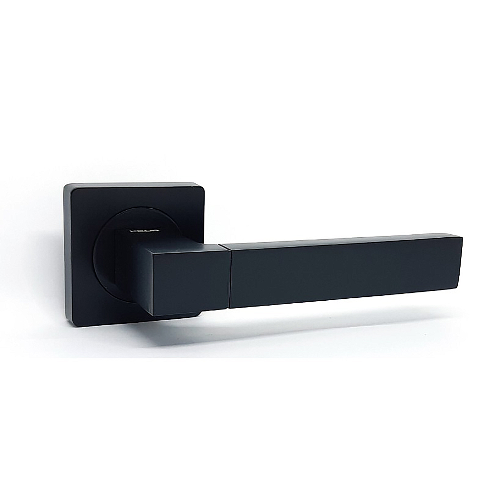 Ручка на розетке---NEW KEDR R 08.081- AL-Black nikel квадрат