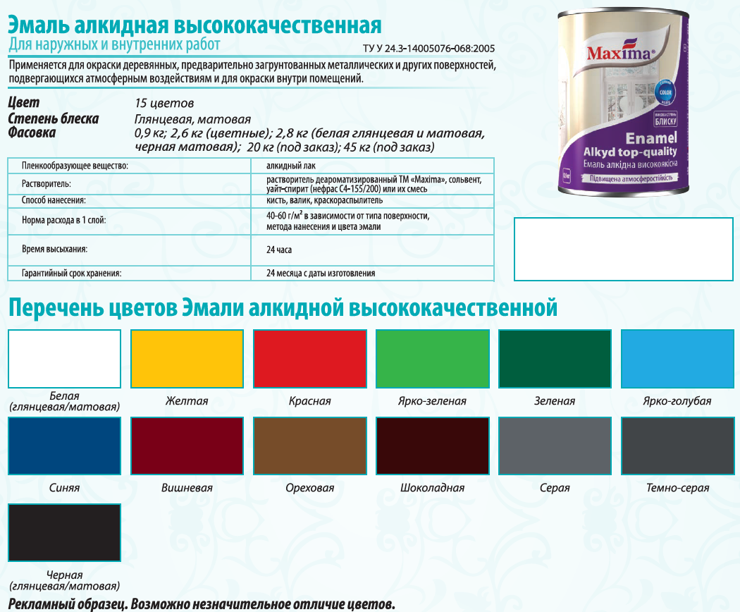 Емаль Maxima 0,7 кг бірюзова — фото 2
