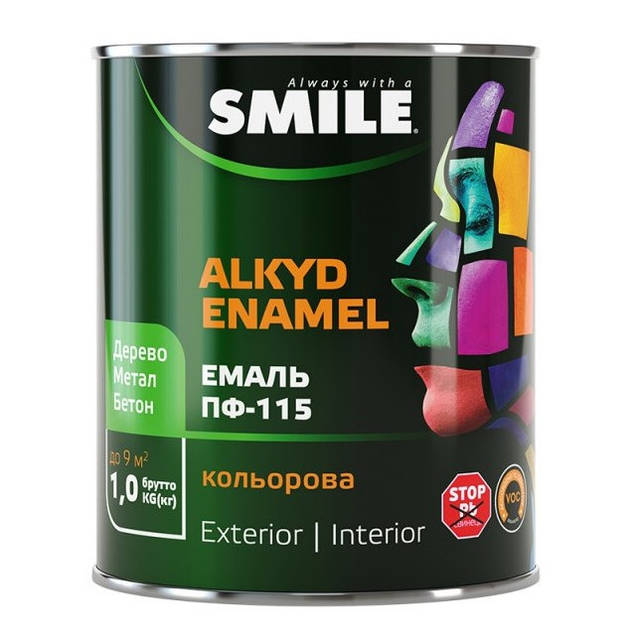 Емаль Smile ПФ-115 0,47 кг світло-блакитна