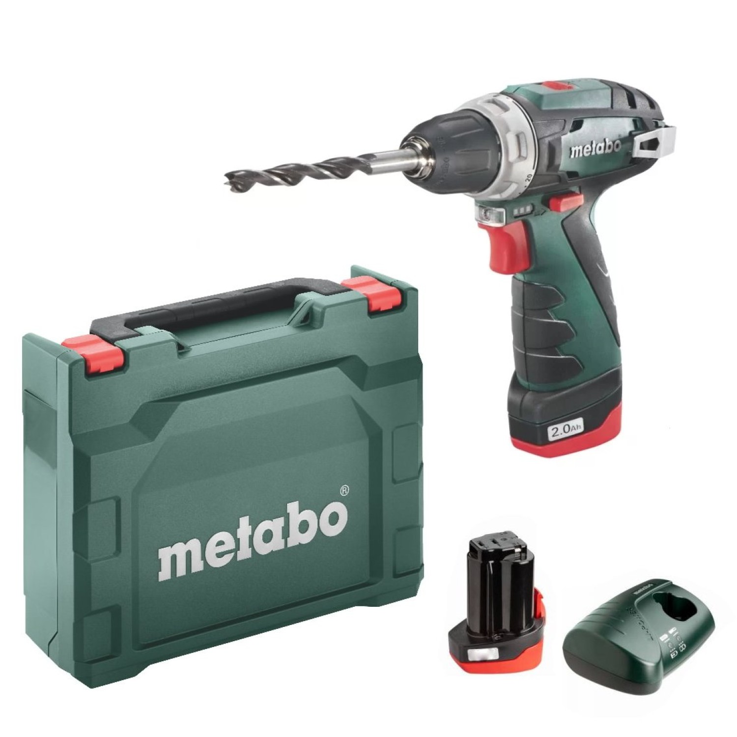 PowerMaxx BS Basic Mobile Workshop NEW: Ак.дриль-шуруповерт 10.8 В, 2xLi-Power 2.0 Аг; Набір аксесуарів - 63 шт, за